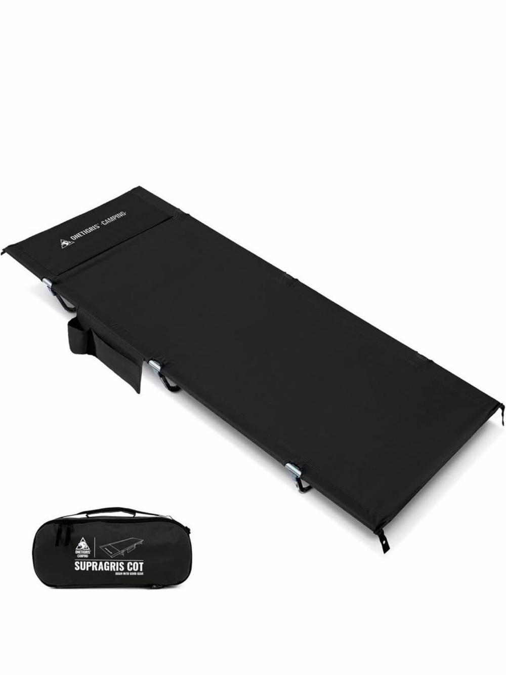 Cot Portable Camping Bed - Black